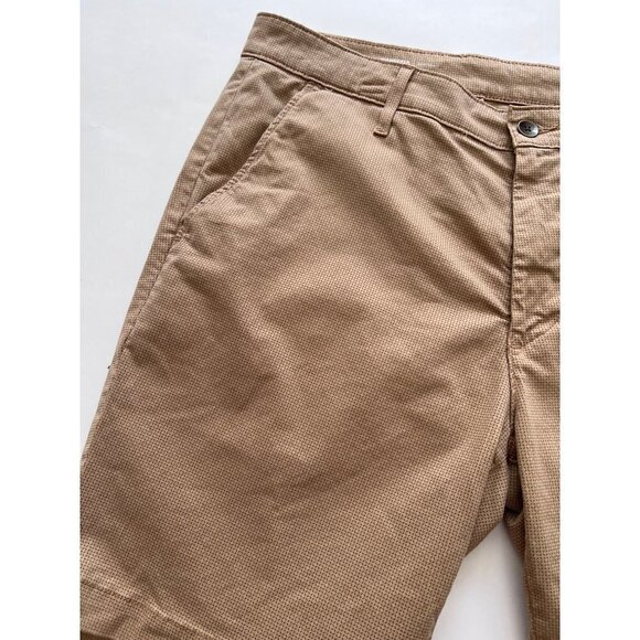 Adriano Goldschmied Shorts The Wanderer Slim Short Zip Fly Tan Print Men Sz 35R - Picture 3 of 4